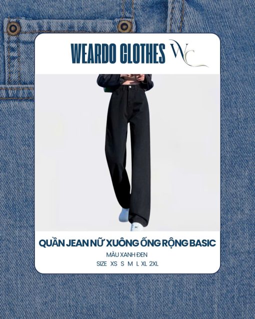 Quần Jean Nữ Xuông Rộng Weardo Clothes 2025 - Hình ảnh 2