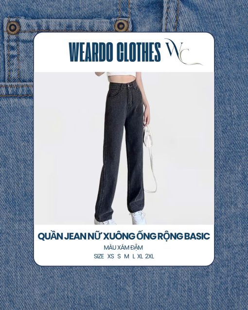 Quần Jean Nữ Xuông Rộng Weardo Clothes 2025 - Hình ảnh 3