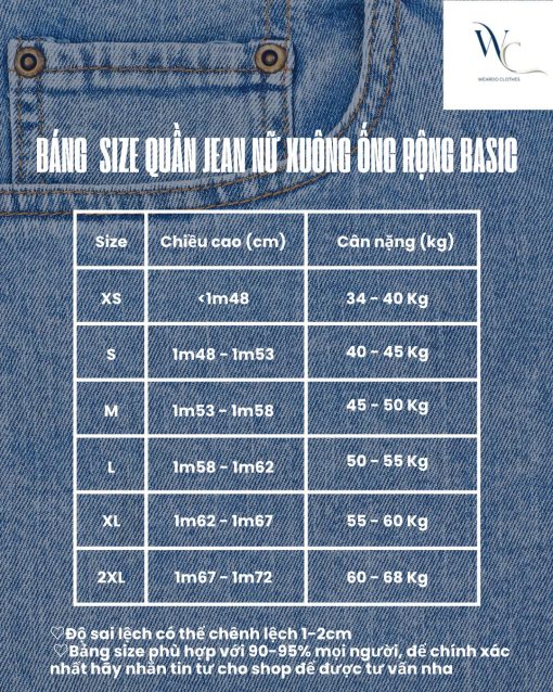 Quần Jean Nữ Xuông Rộng Weardo Clothes 2025 - Hình ảnh 4