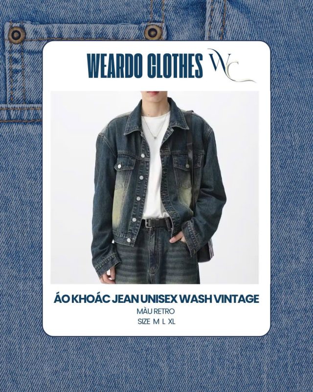 Áo Khoác Jean Wash Unisex