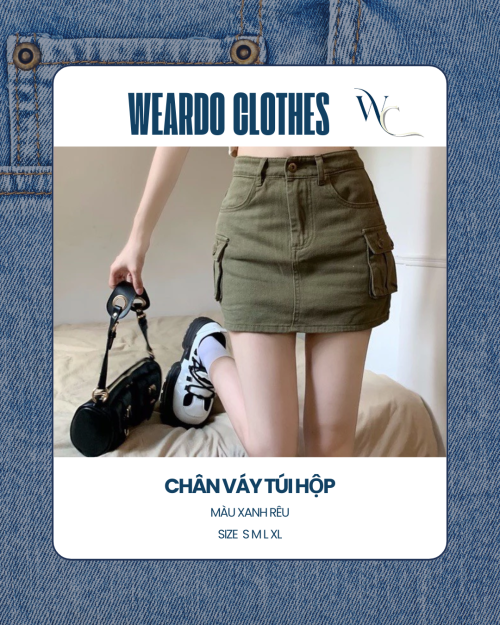 chân váy túi hộp