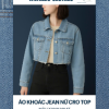 áo khoác jean croptop