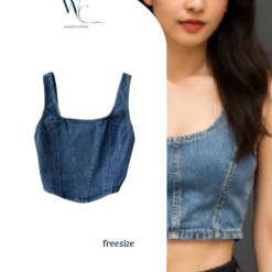 áo croptop jean 2 dây