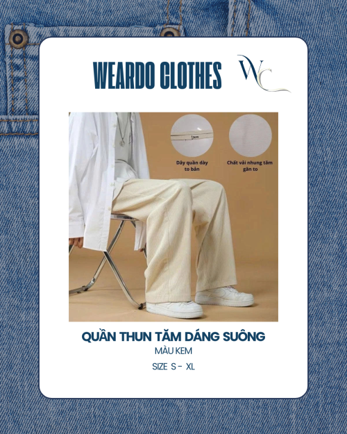 Quần Thun Tăm Dáng Suông