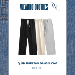 Quần Thun Tăm Dáng Suông