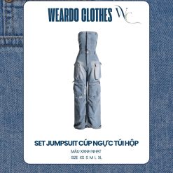 Set Jumpsuit Cúp Ngực Túi Hộp – Phong Cách Cá Tính, Quyến Rũ & Thời Thượng