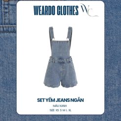 Set Yếm Jeans Ngắn – Năng Động, Cá Tính & Siêu Dễ Thương