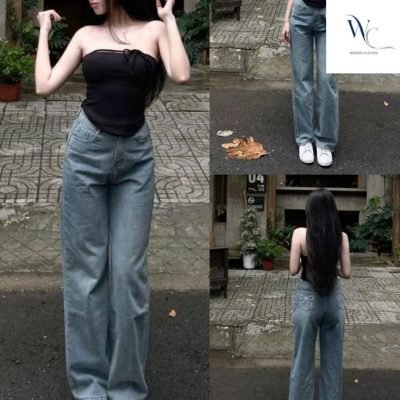 mix&max quần jean nữ cùng áo cúp ngực