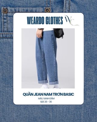 Quần Jean Nam Form Baggy Basic Phong Cách Hàn Quốc