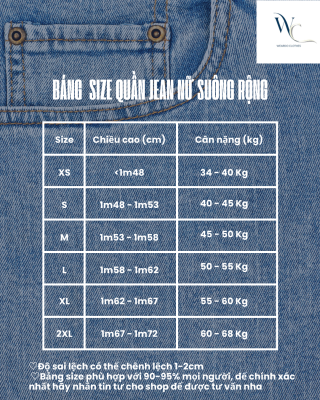 Quần Jean Nữ Suông Rộng