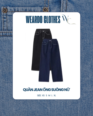 quần jean ống suông nữ
