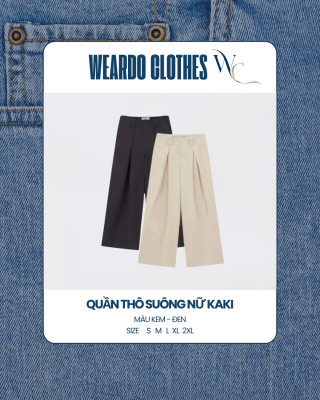 quần suông nữ kaki