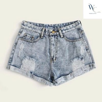 quần short jeans rách gấu