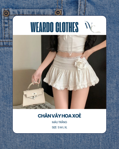 chân váy xoè hoa